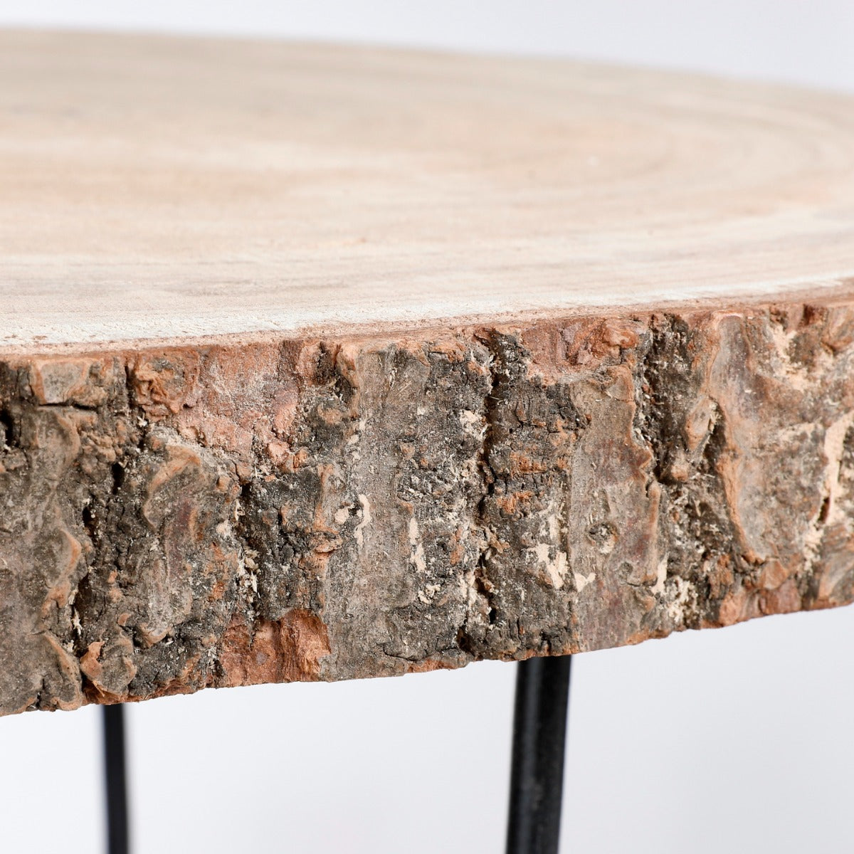 Pia Outdoor Round Side Table - Brown
