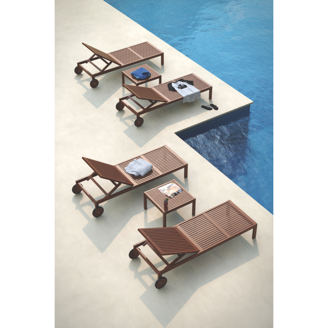 Fitt Chaise Jatoba Wood Sun Lounger