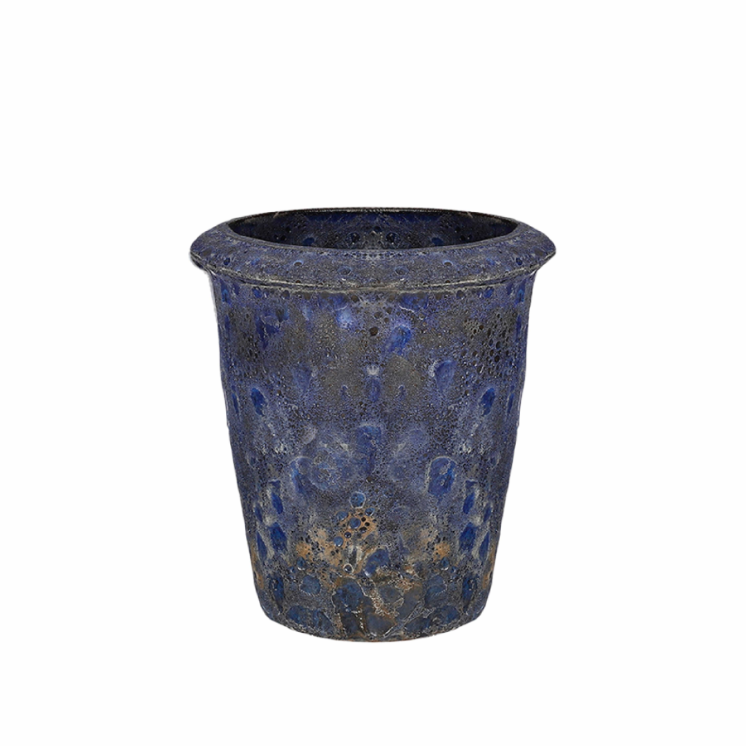 Vulcano Round Pot - Blue