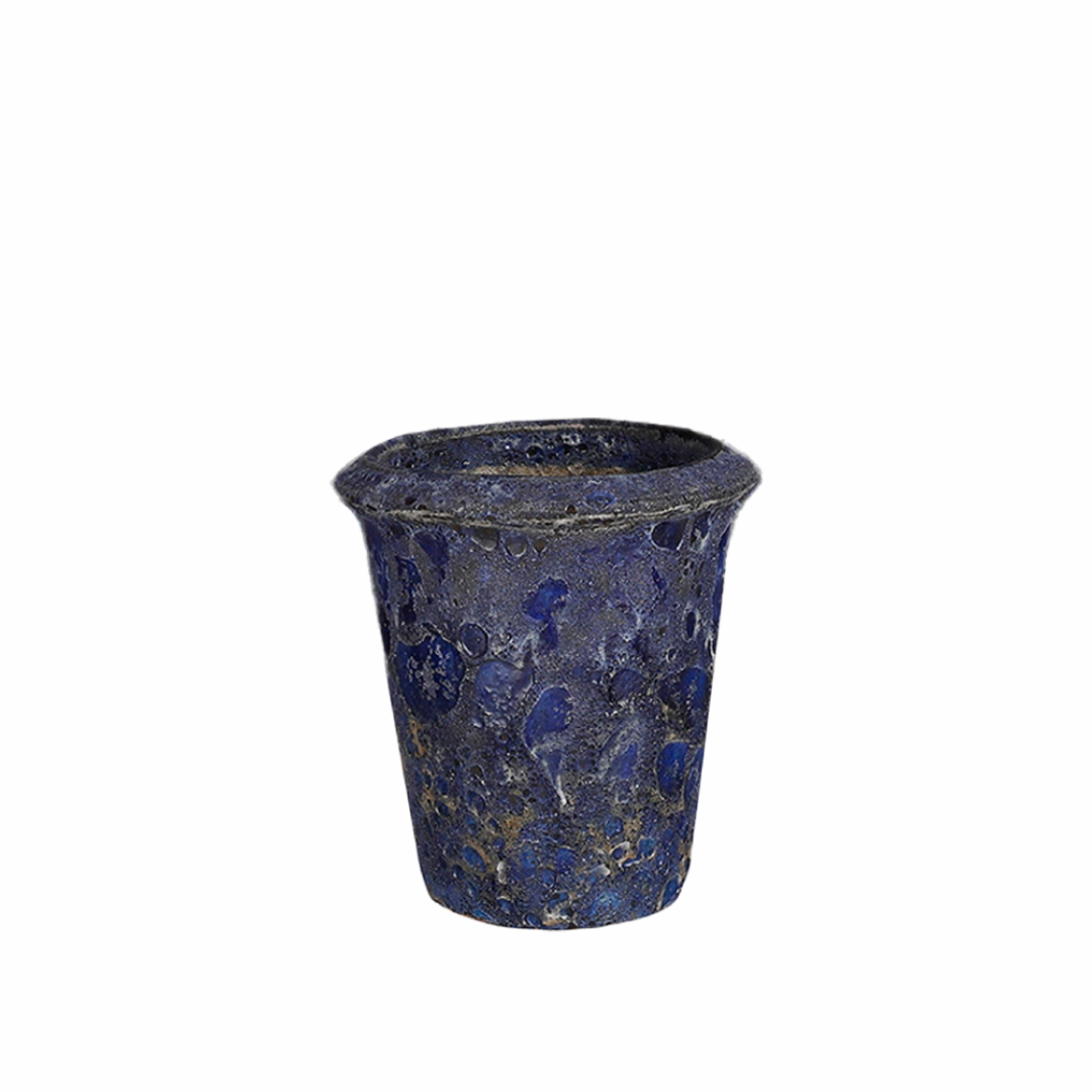 Vulcano Round  Pot - Blue