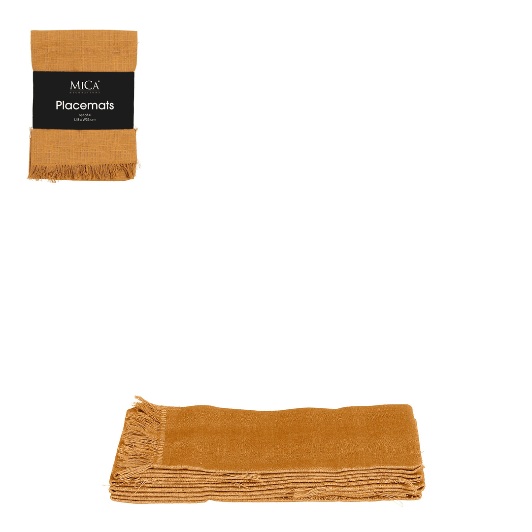 Villia Placemat - Ochre (4 Pieces)