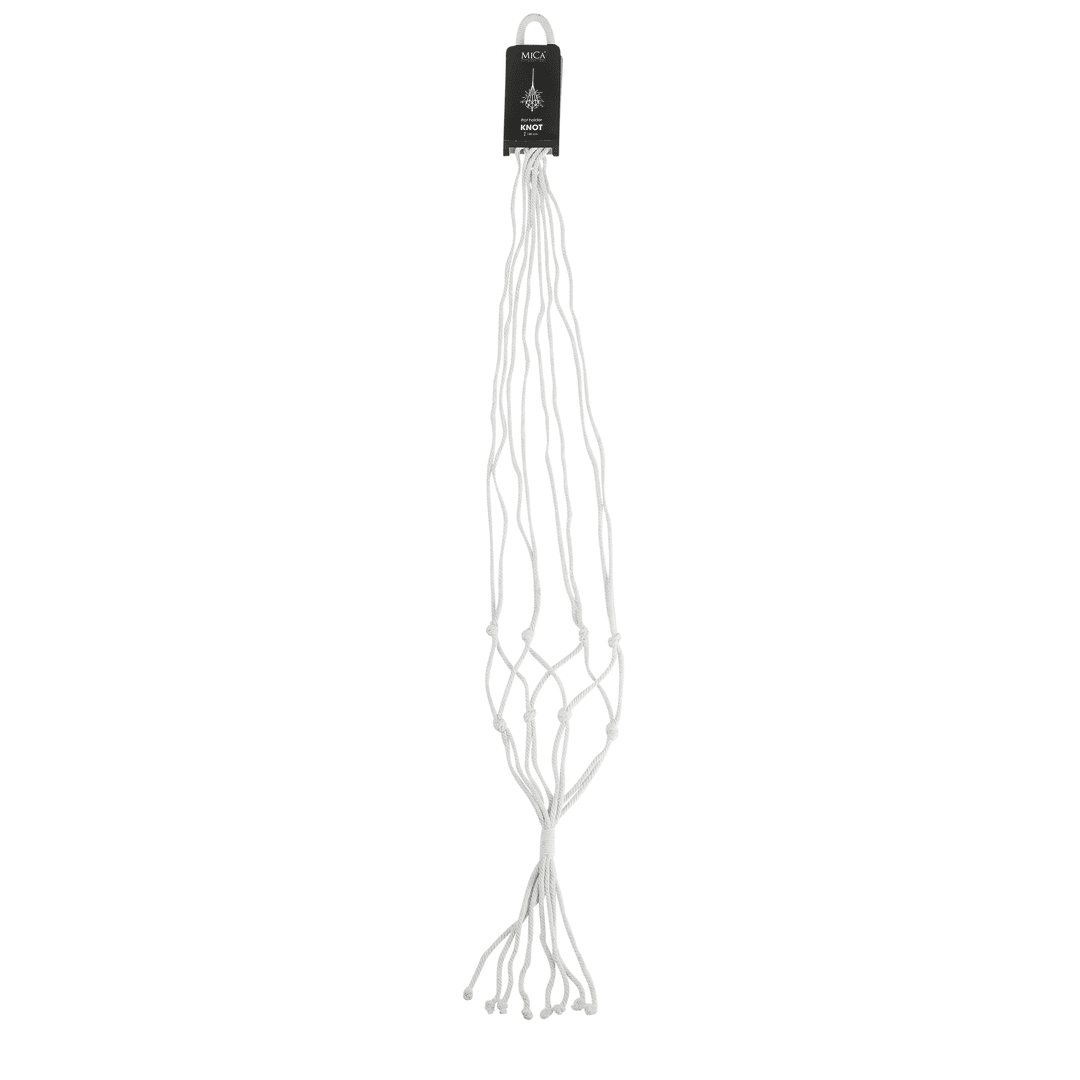 Knot Hanging Pot Holder - White