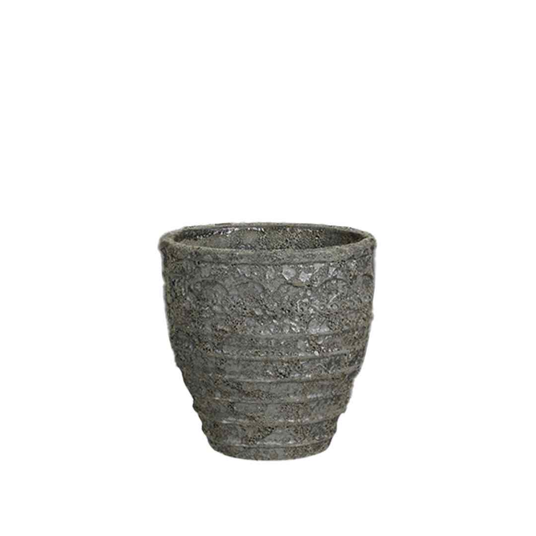 Machu Round Pot - Dark Green