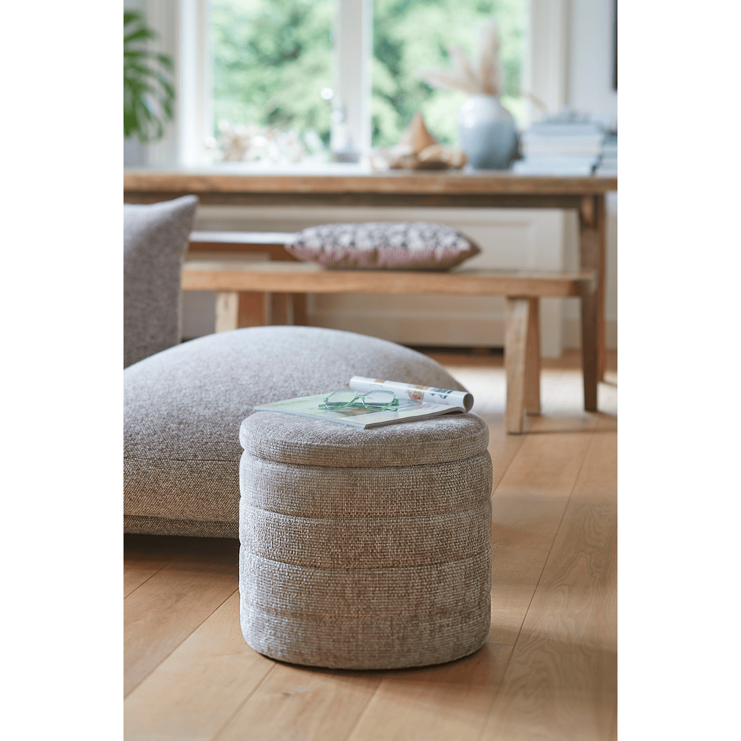 Storage Pouffe - Light Grey
