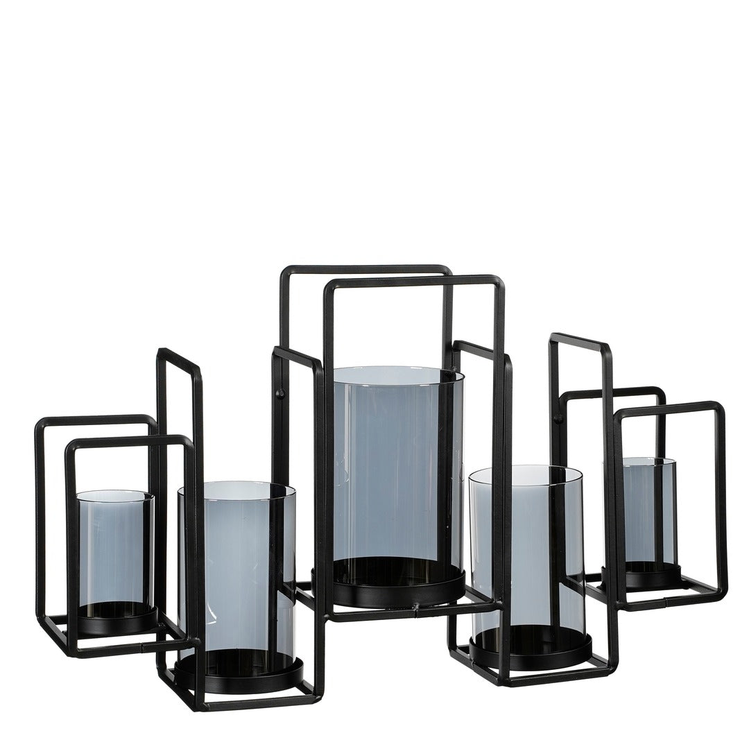 Canton Candle Holder - Grey