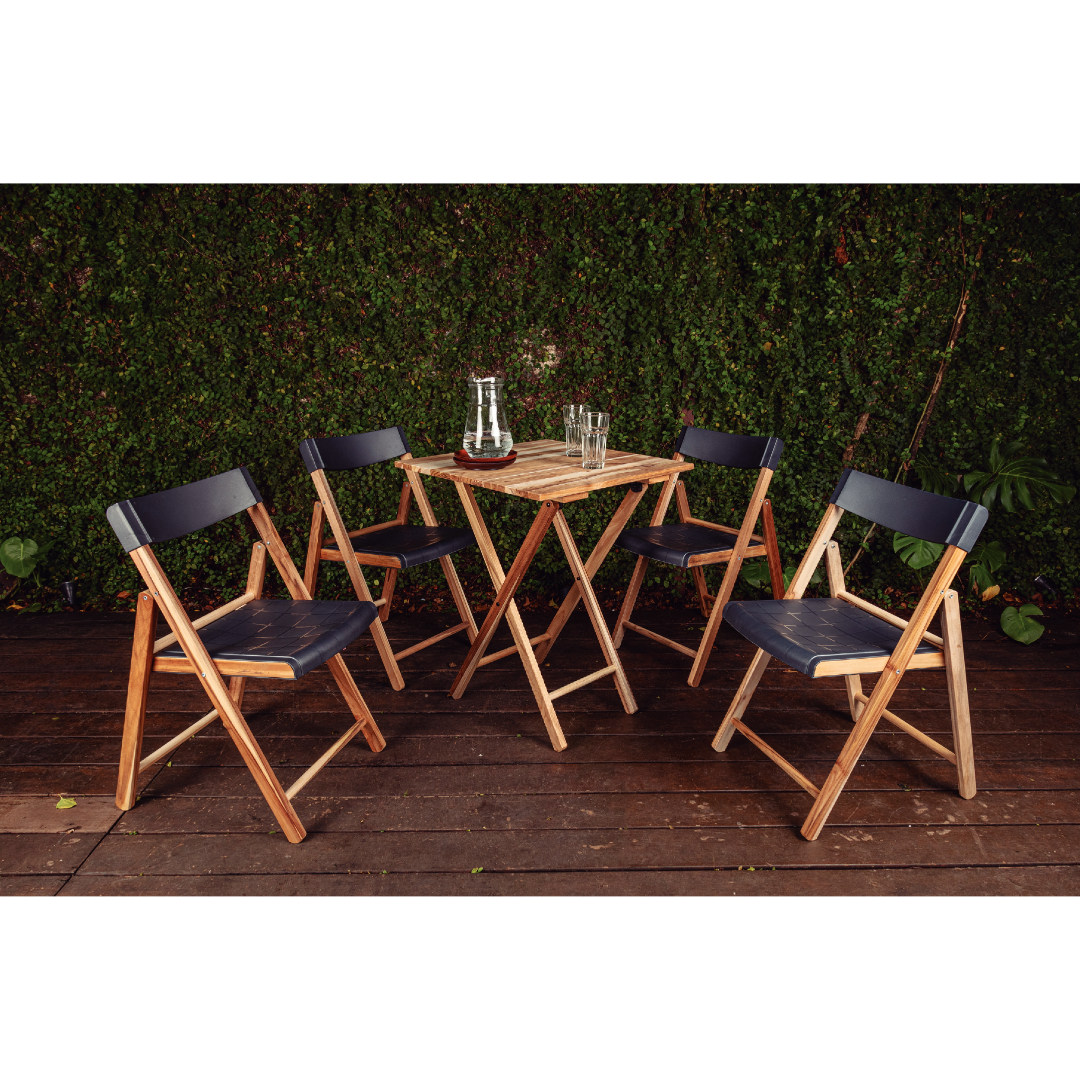 Potenza Foldable Chair in Brazilian Itauba Wood - Graphite