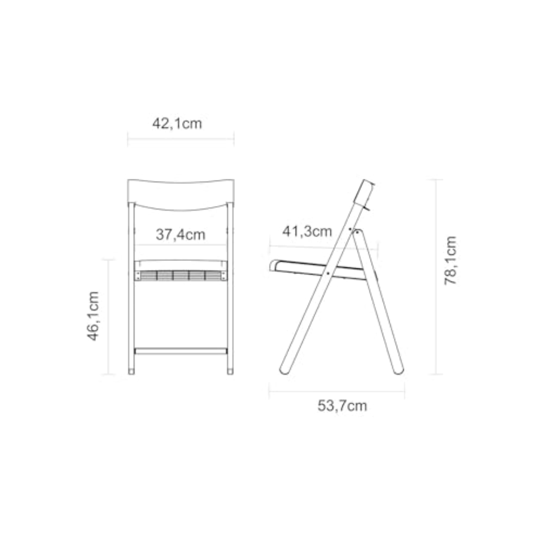 Potenza Foldable Chair in Brazilian Itauba Wood