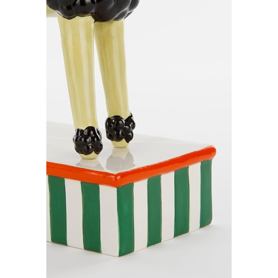 Candleholder dog l. yellow - l23,5xw10,5xh28,5cm