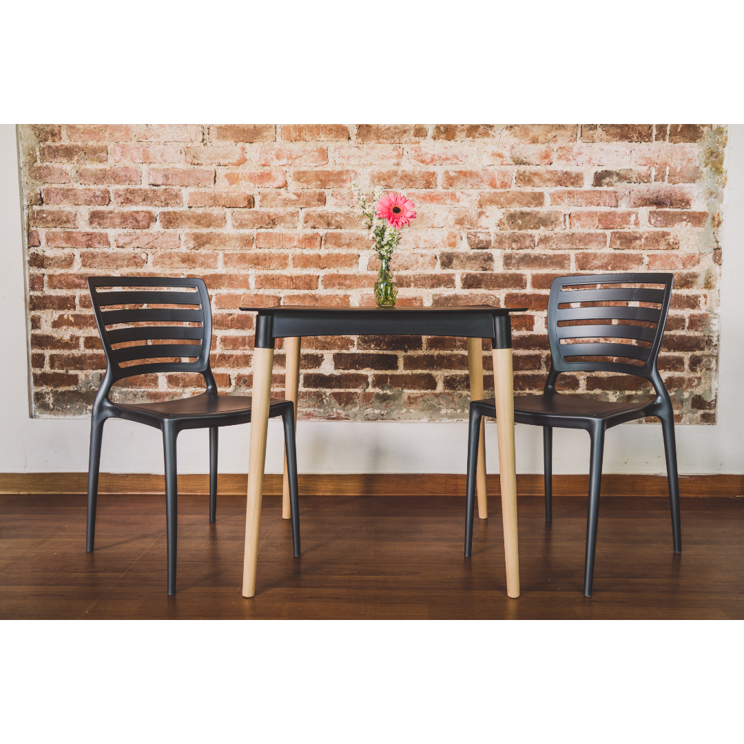 Sofia Chair Horizontal Backrest - Graphite