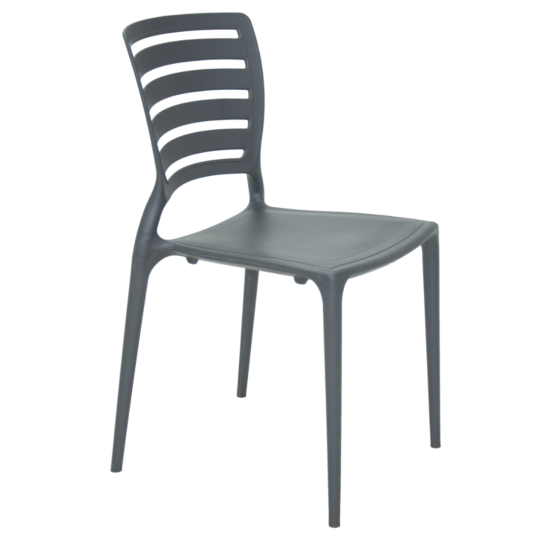 Sofia Chair Horizontal Backrest - Graphite