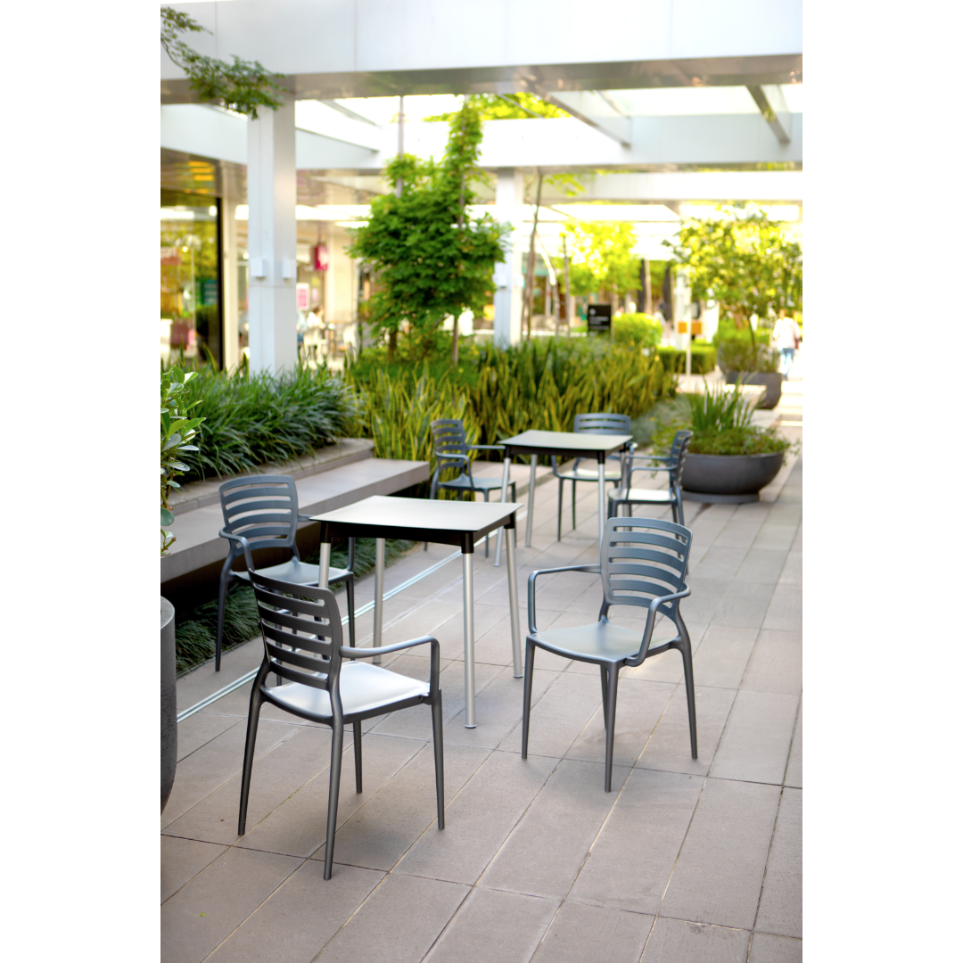 Sofia Chair Horizontal Backrest - Graphite