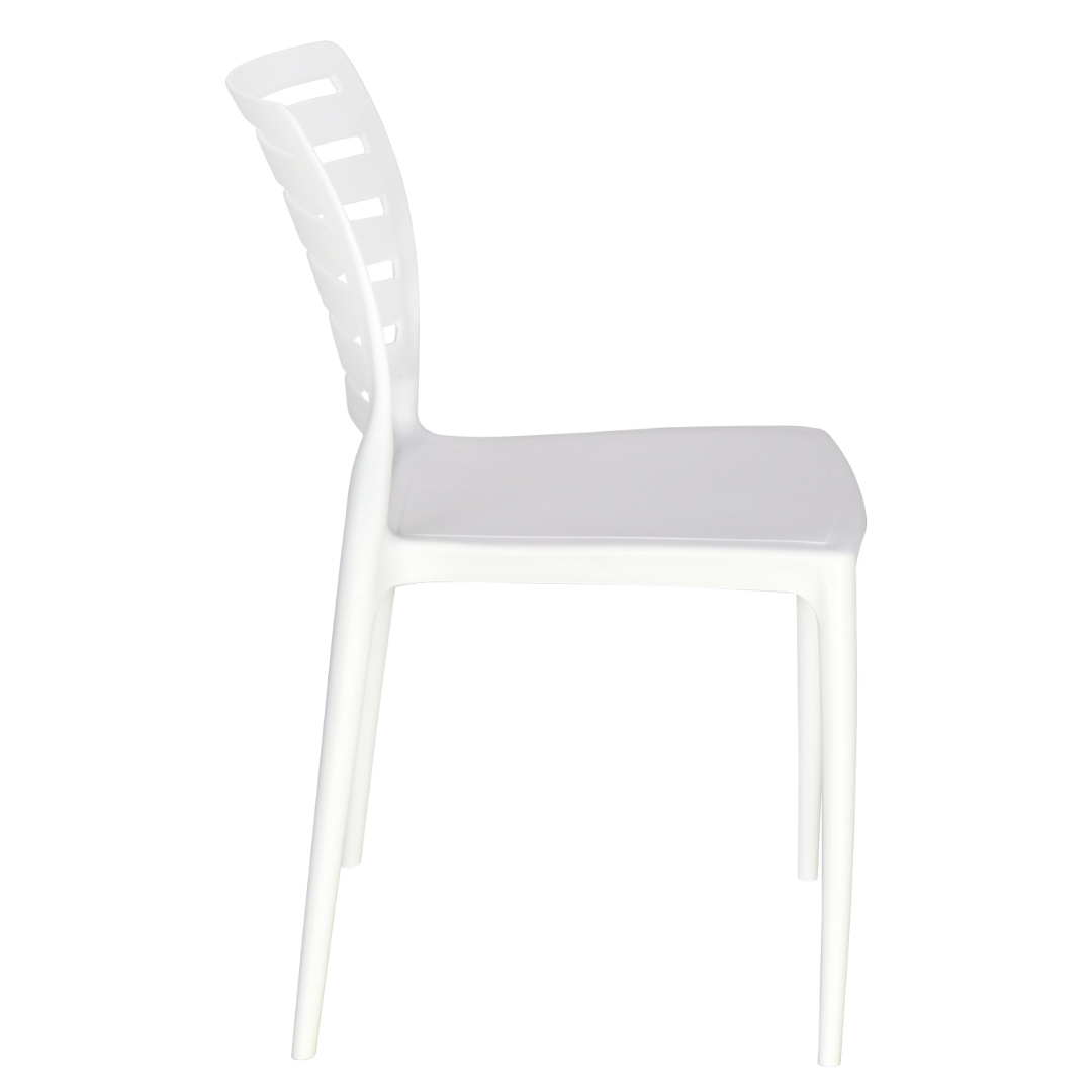 Sofia Chair Horizontal Backrest - White