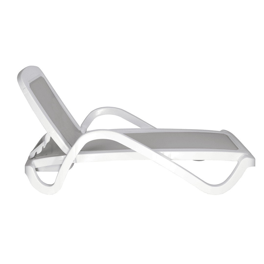 Cancun Sun Lounger - White/Grey
