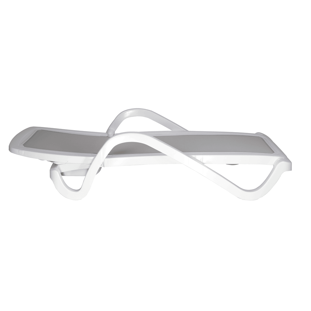 Cancun Sun Lounger - White/Grey