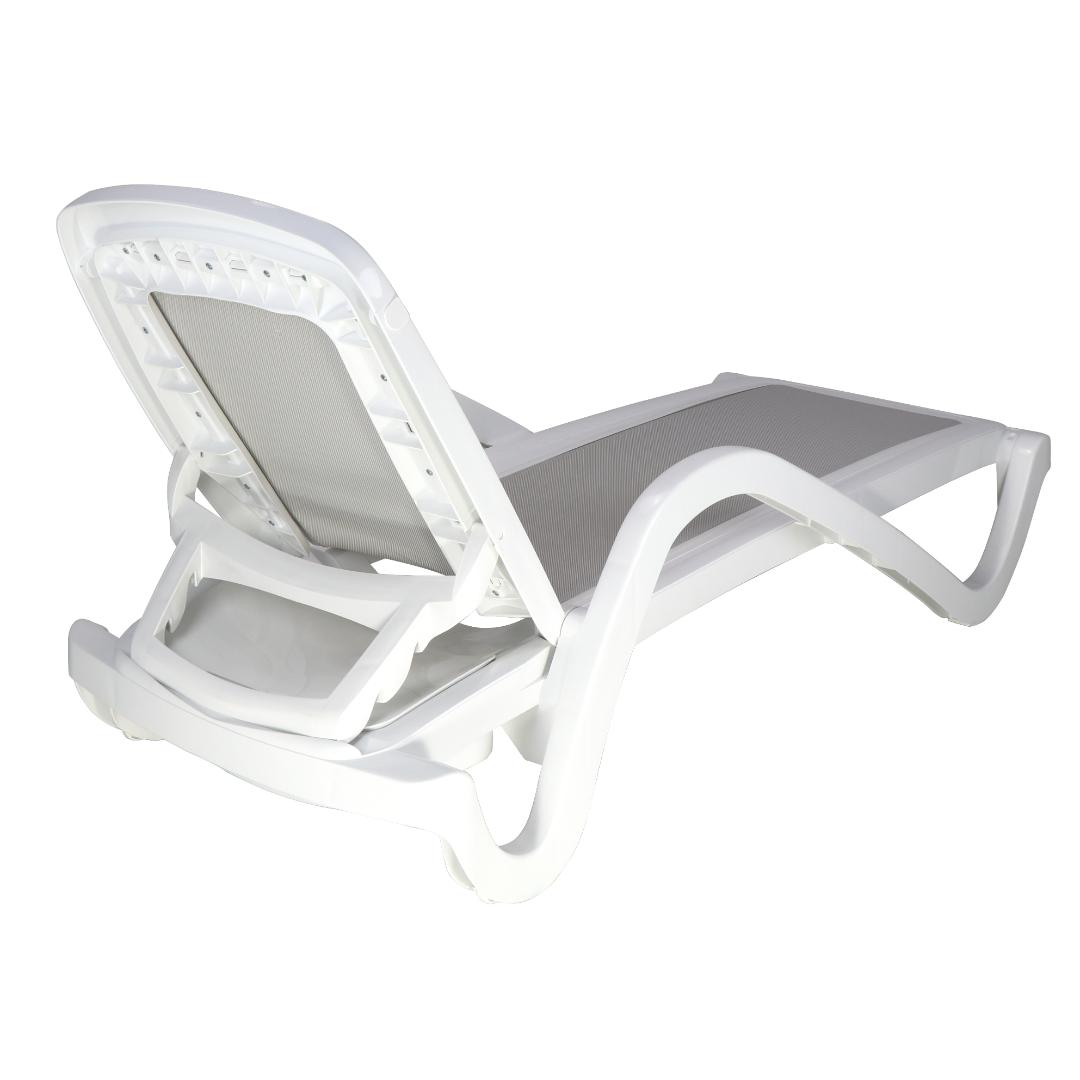 Cancun Sun Lounger - White/Grey