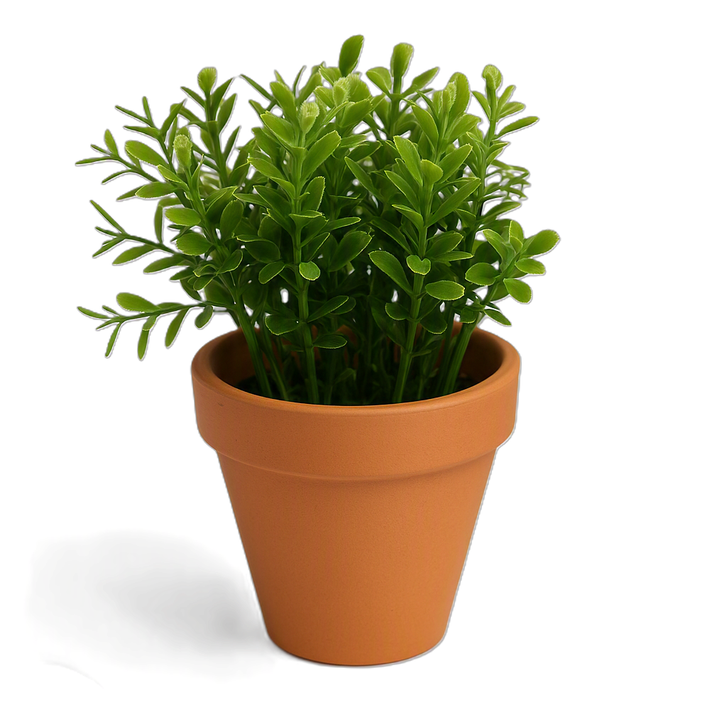 Artificial Herbs In Pot - Green