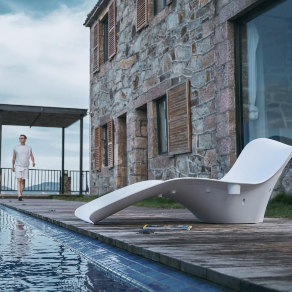 In Pool Sun Lounger - White