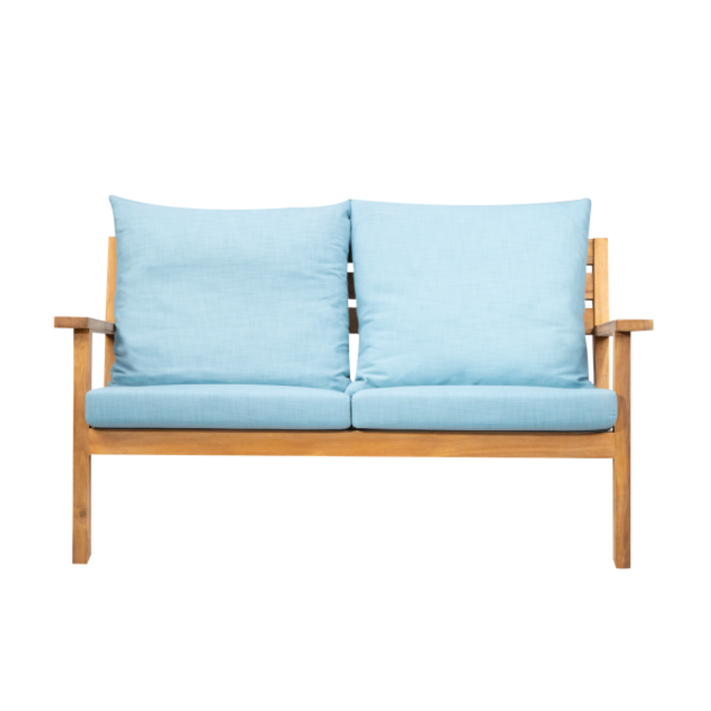 Marco Two Seater Sofa set with Table -Blue Cushion
