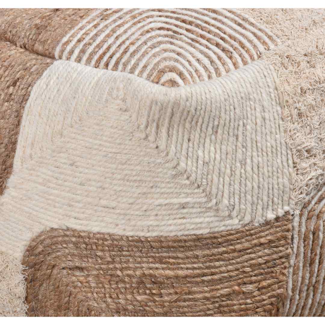 Colusa Pouf - Ivory / Beige