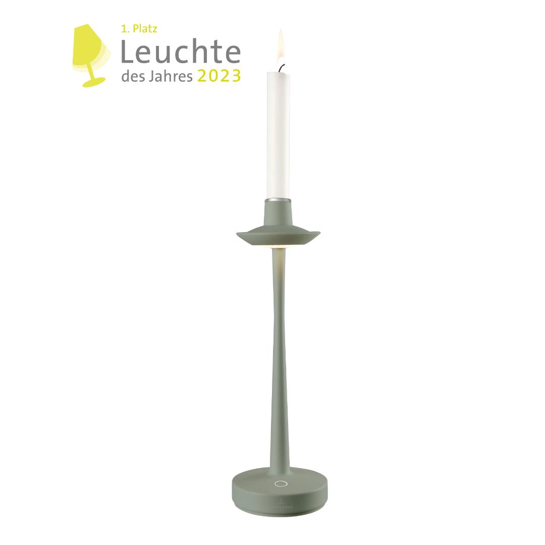 Villeroy & Boch Aarhus Table Lamp / Candle Holder - Olive Green