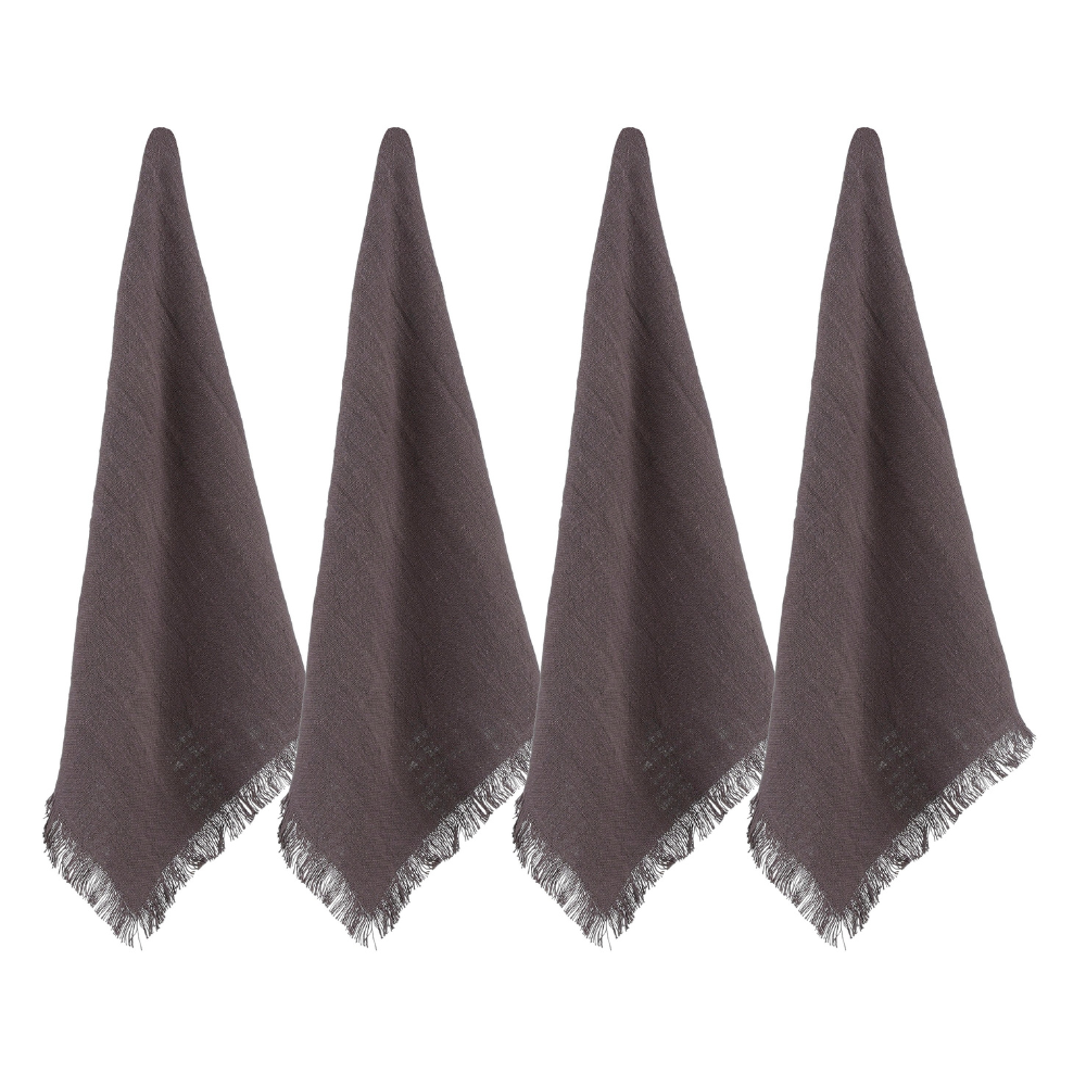 Xavie Napkin Grey Set Of 4 - Grey