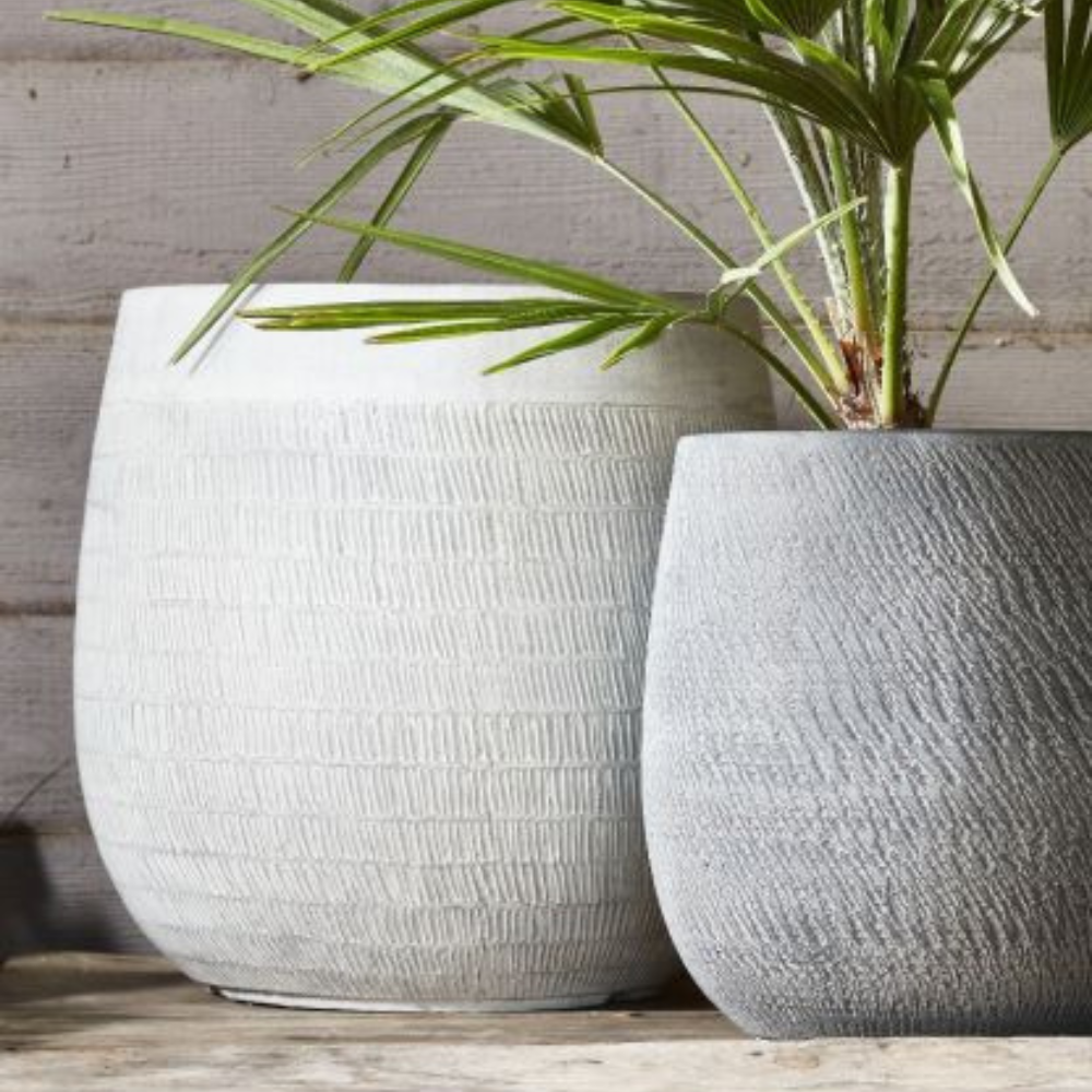 Zembla Round Pot (M) Off White
