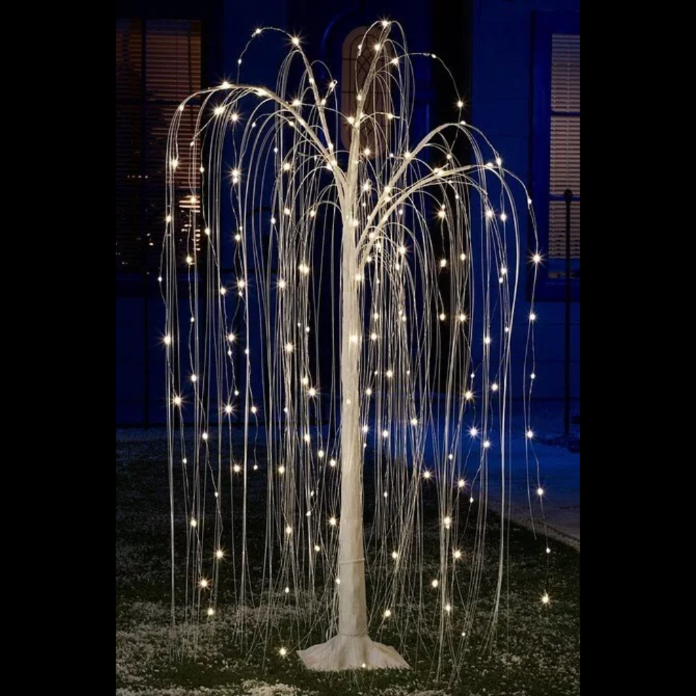 Willow Decorative Tree With 400 LED Lights And Timer White