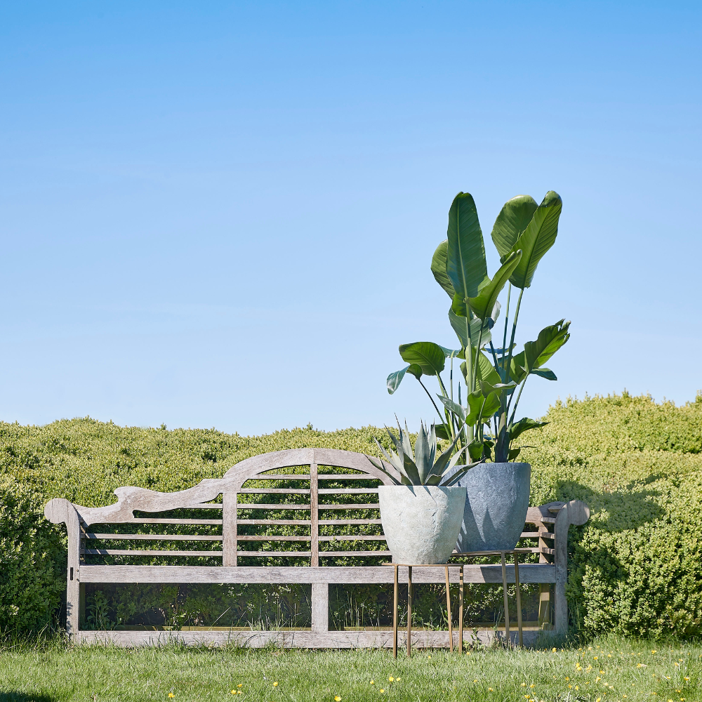 Bravo Outdoor Round Pot Planter - Off White