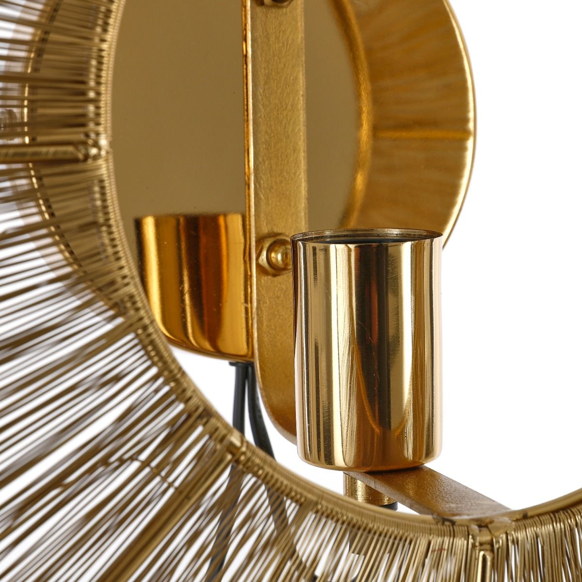 Bodil Modern Outdoor Round Wall Lamp Made Of Iron-Brown