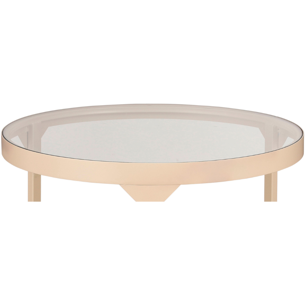 Suncoast Round Iron Side Table - Rose Pink