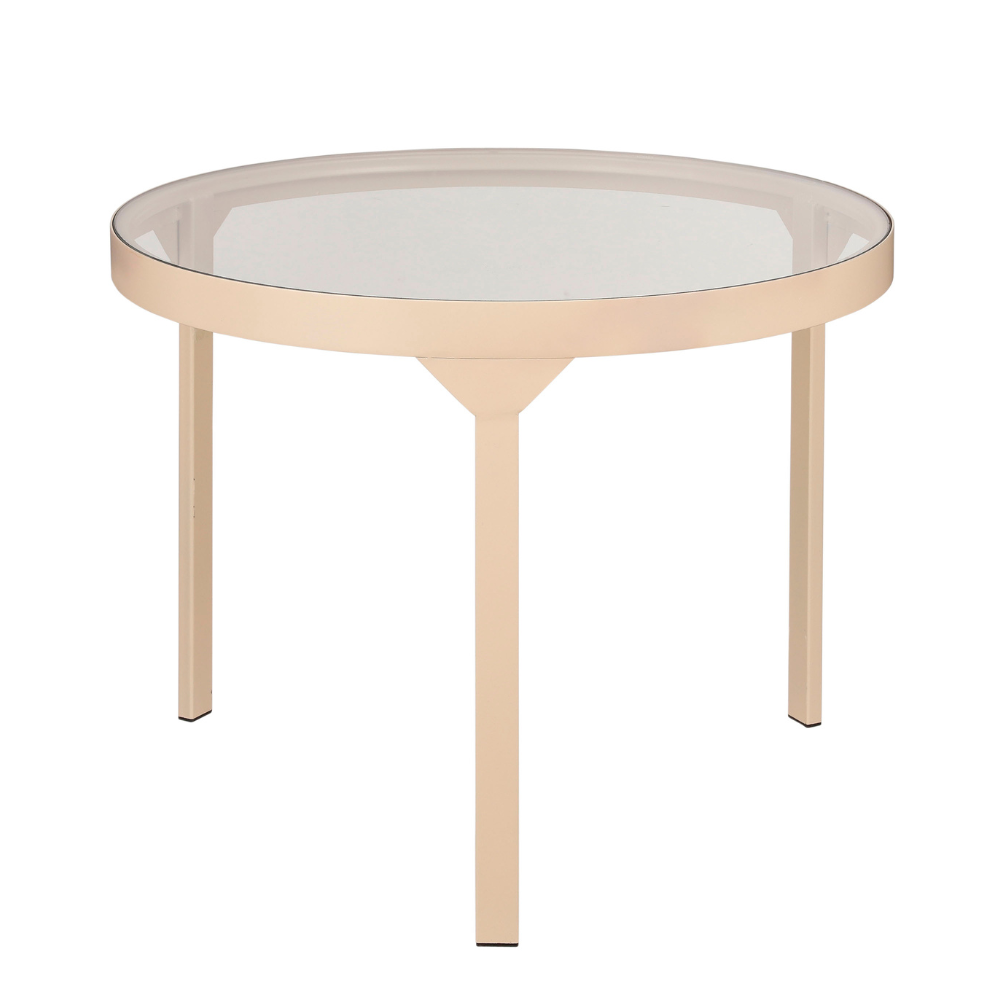 Suncoast Round Iron Side Table - Rose Pink