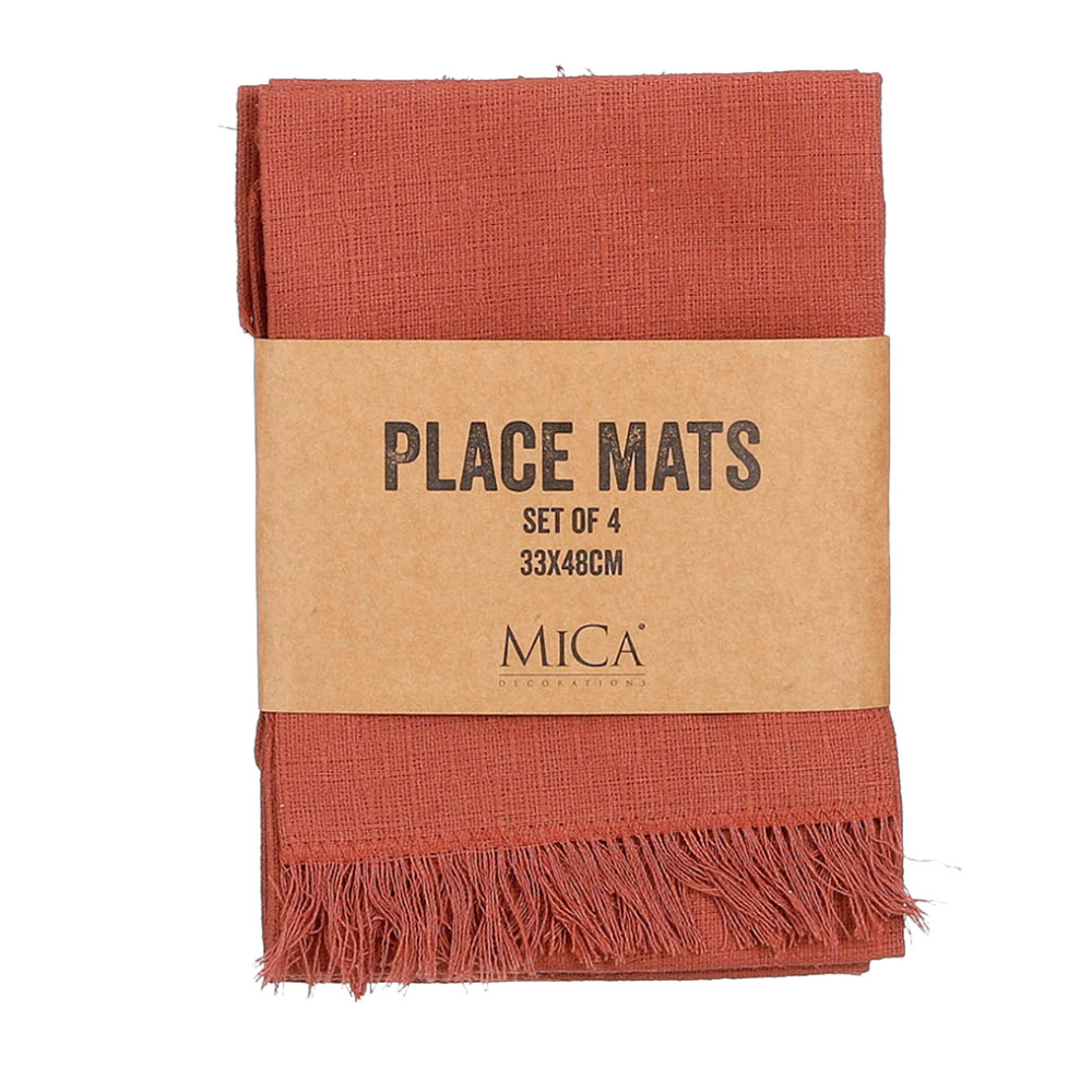 Villia Placemat Set Of 4 - Dark Brown