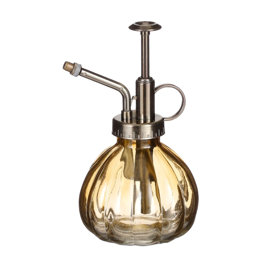 Vintage Glass Plant Mister Spray Bottle Yellow