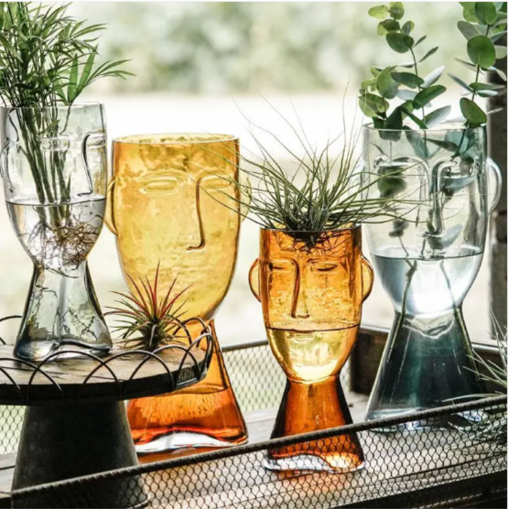 Suncoast Outdoor Face Shape Glass Vase