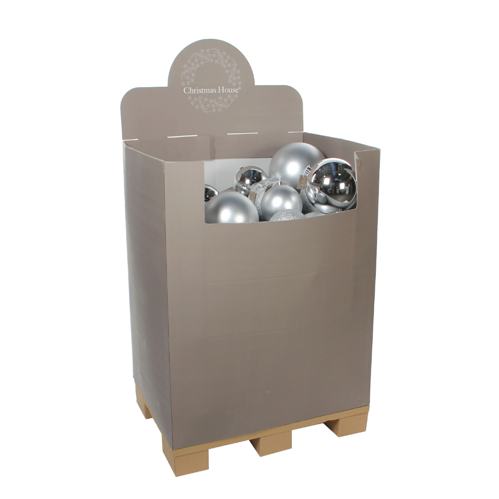 Bauble unbreakable silver set of 74 PDQ