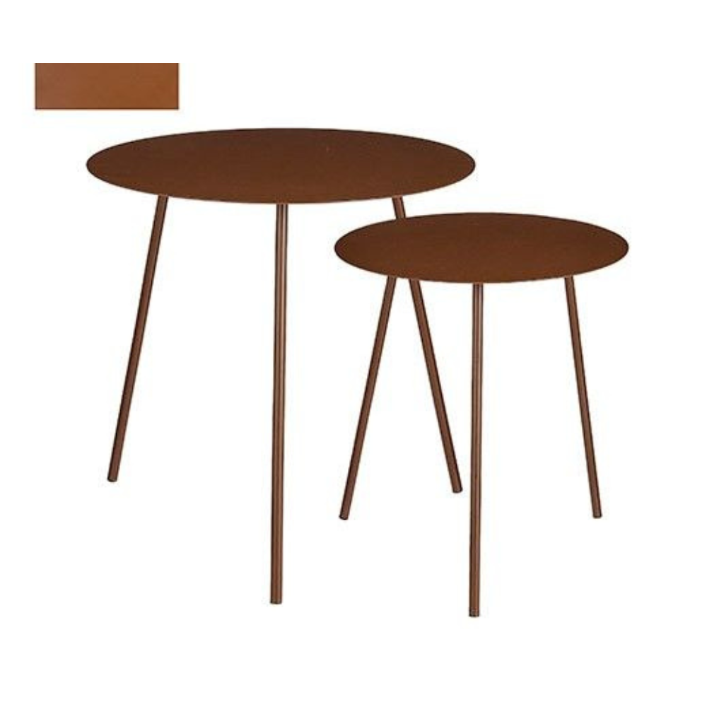 Pontus Round Side Table (S)-Brown