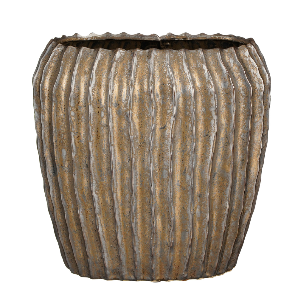 Noma Oval Pot/ Planter (L)- Bronze