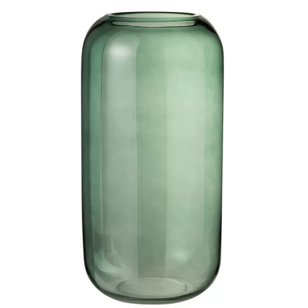 Lino Glass (L) Vase-Green