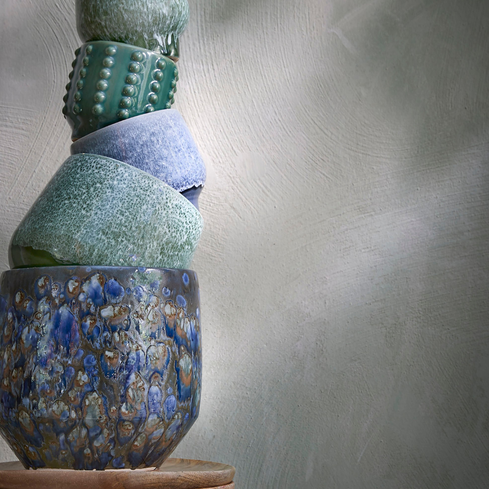 Harris Outoor Round Pot - Blue