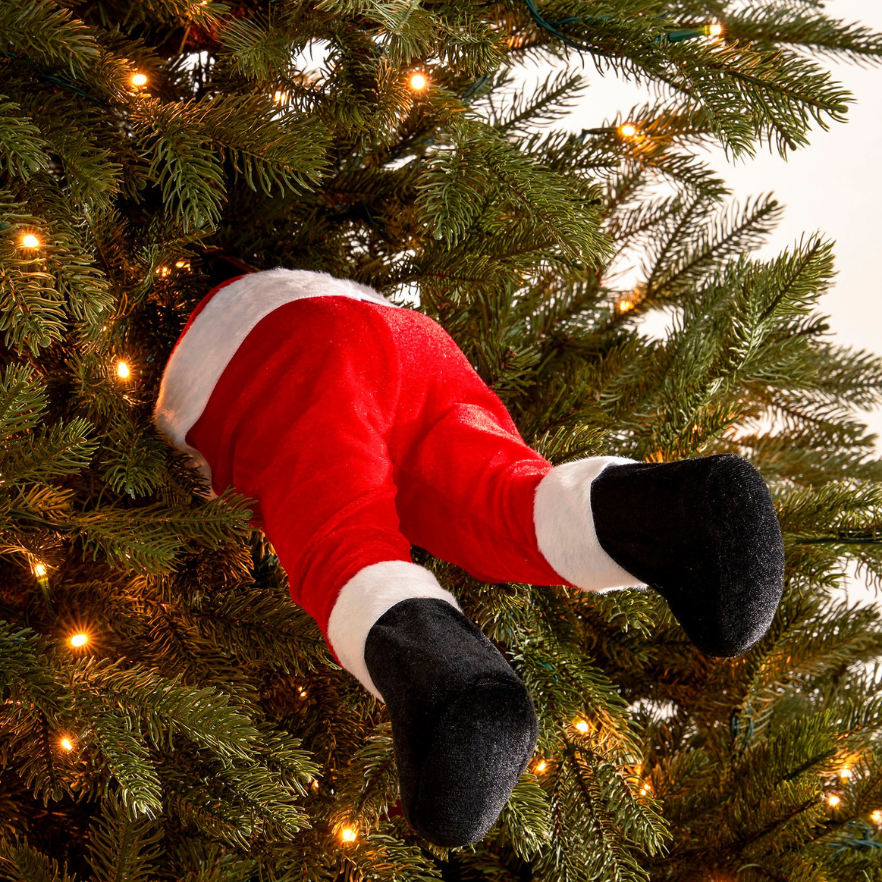 Christmas Decorative Santa's Legs With Adapter-Red
