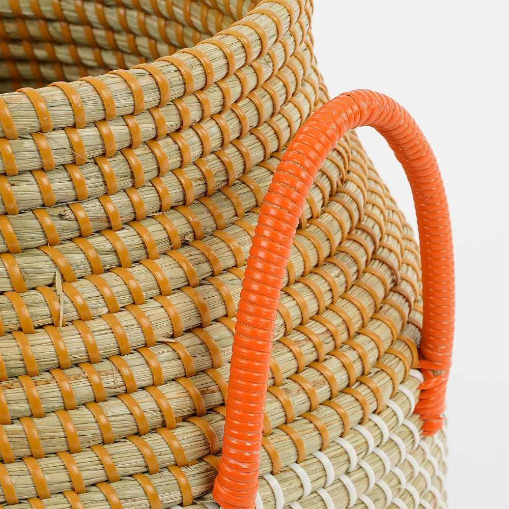 Milou Basket Yellow Set Of 2 -Light Brown