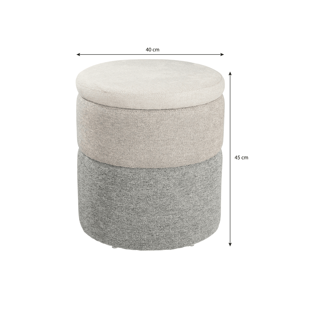 Storage Pouffe - Grey