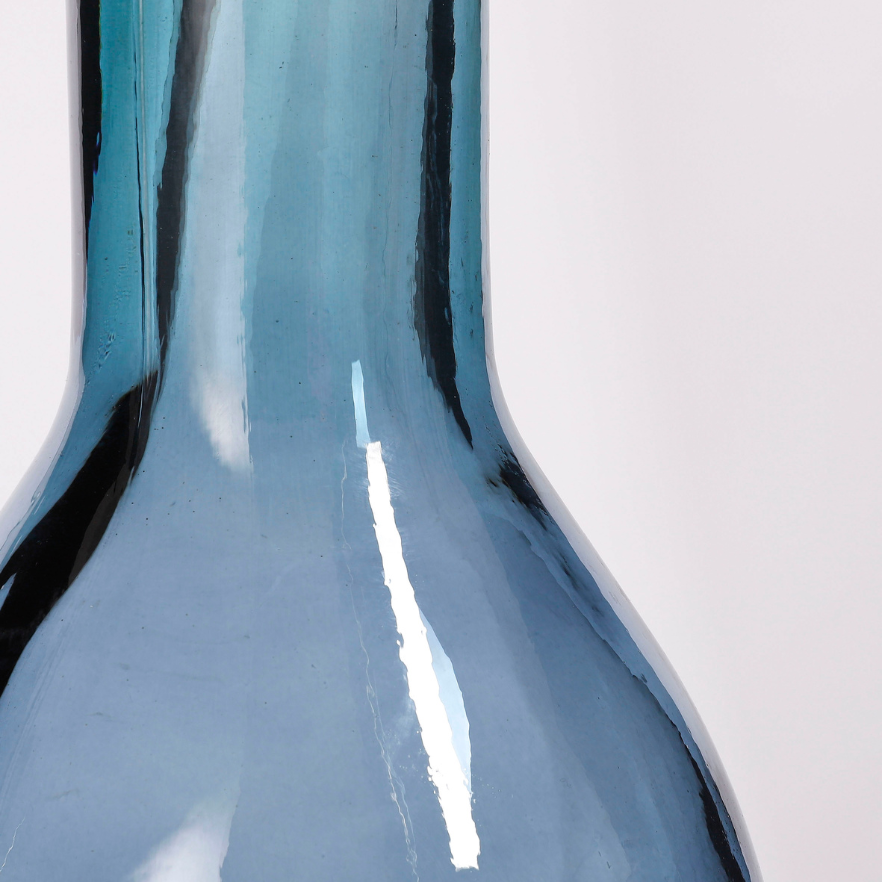 Rioja Outdoor/Indoor Glass Bottle-Light Blue