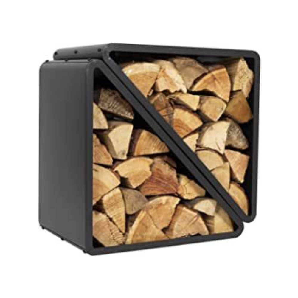Madeira Wooden Log Store-Black