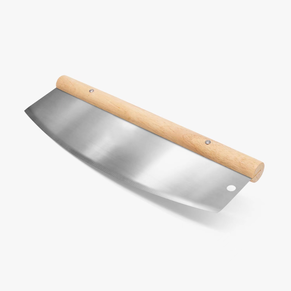 Long Pizza Cutter Wood & Stainless steel