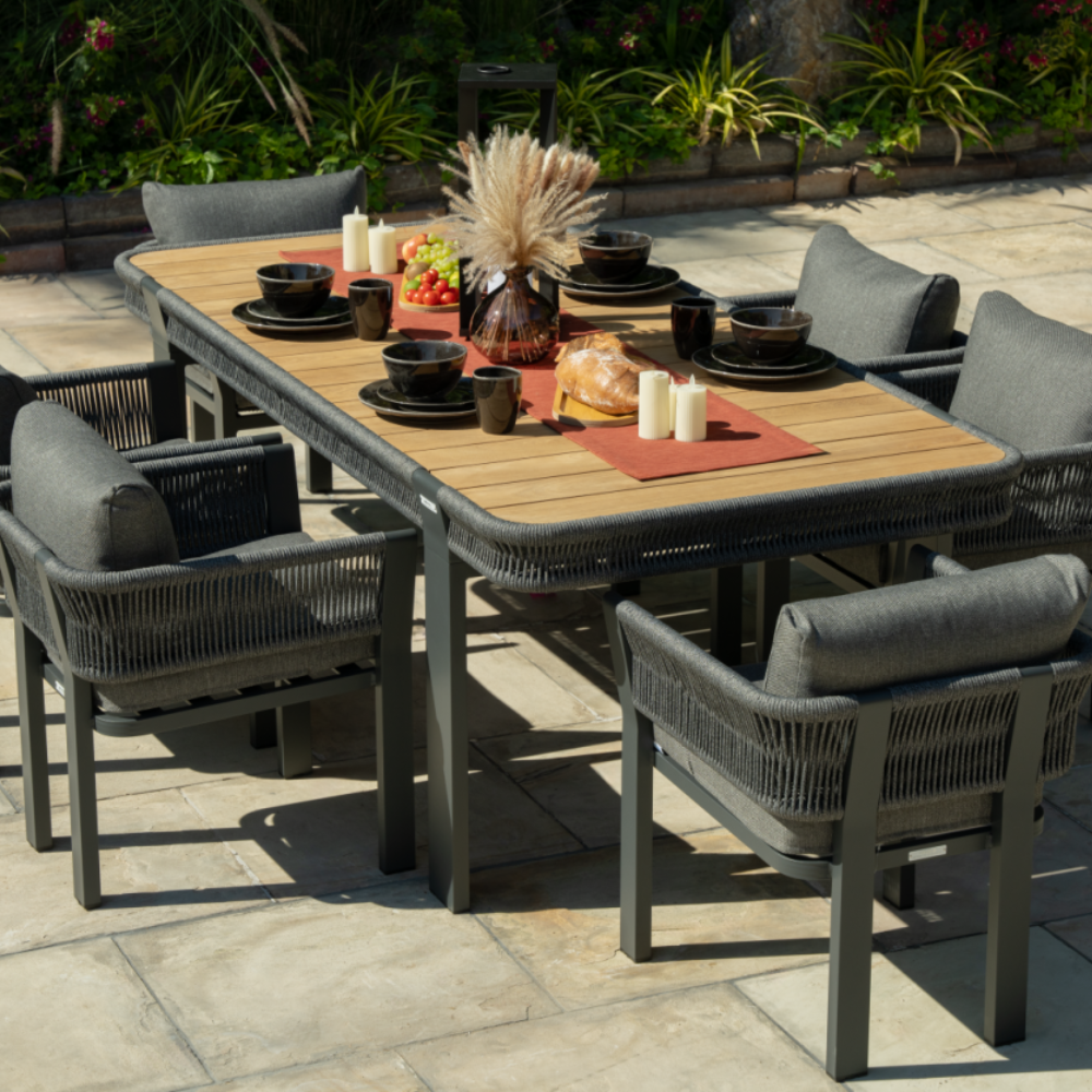 Borromeo Dining Set 6 Seater-Black
