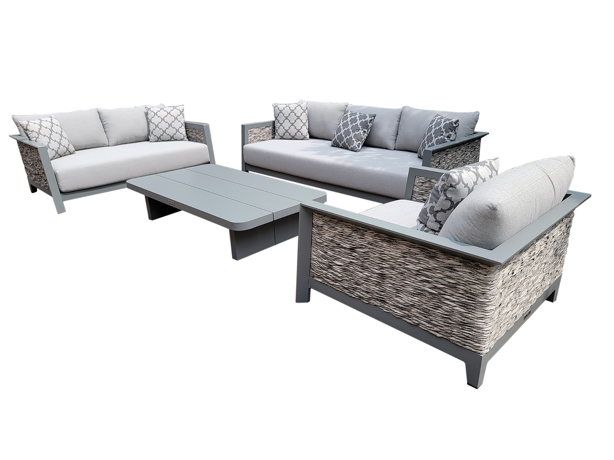 History Sofa Set Charcoal