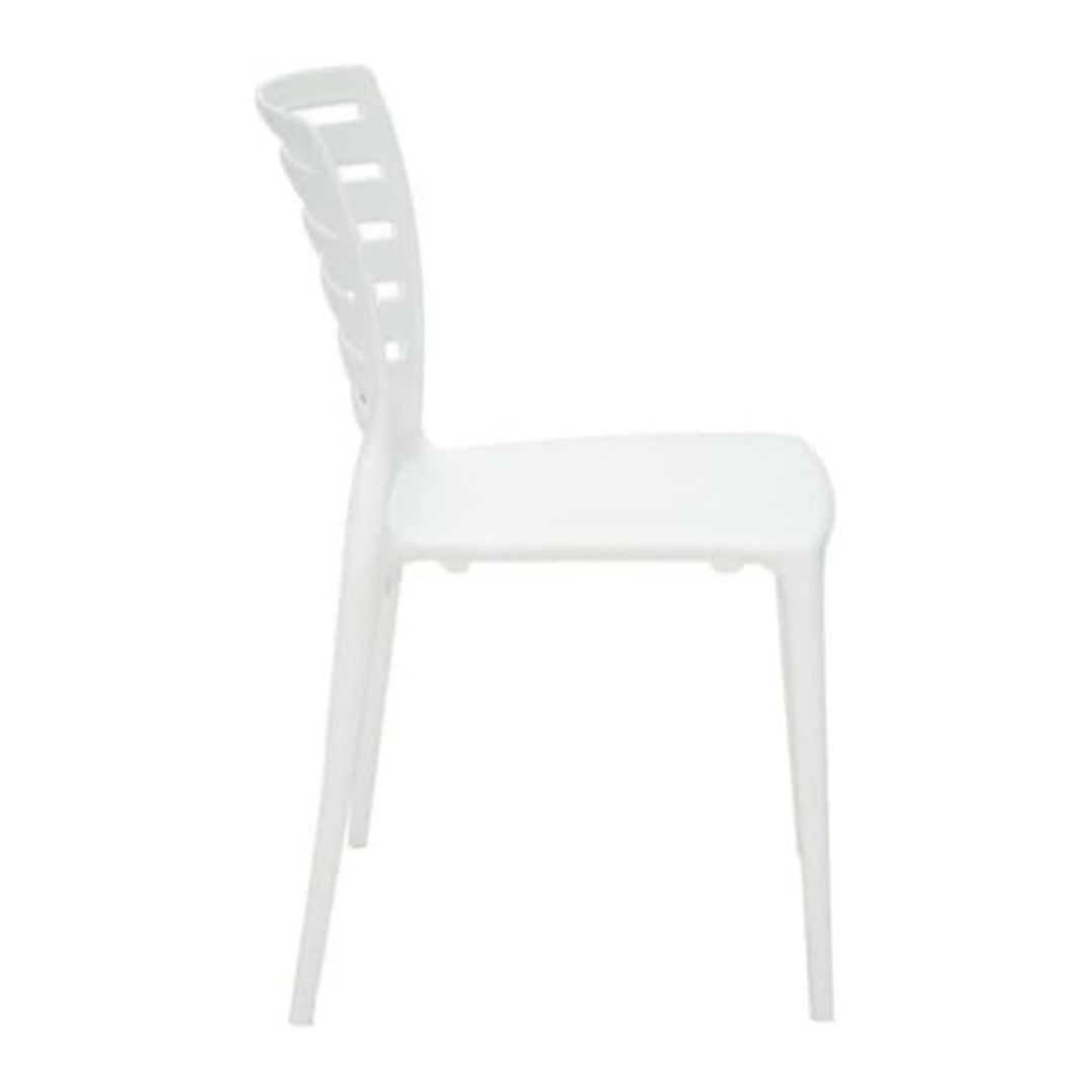 Sofia Chair Horizontal Backrest - White