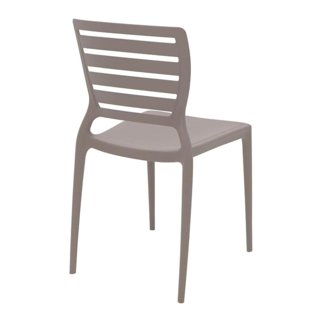 Sofia Chair Horizontal Backrest - Taupe