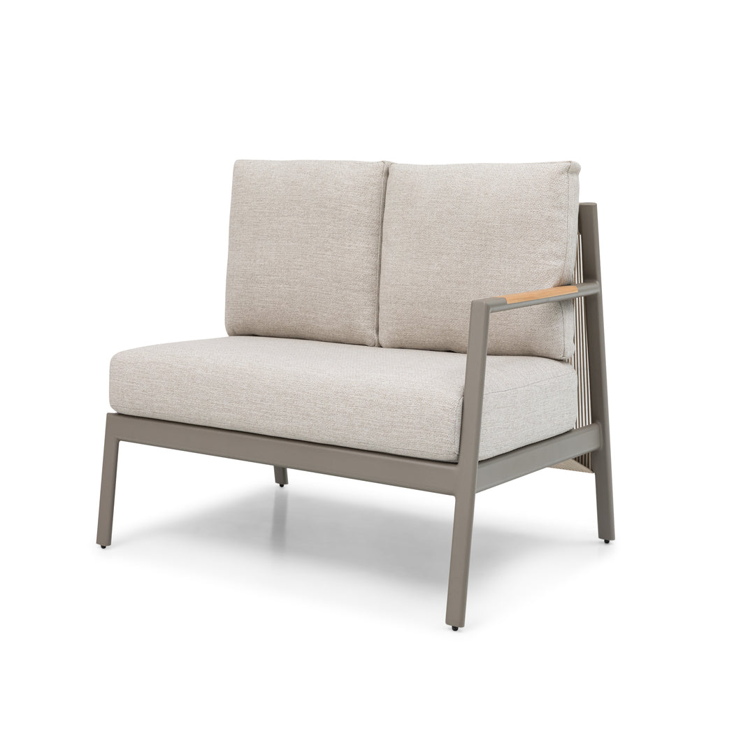 Pioneer Left 2-Seater Sofa-Champagne